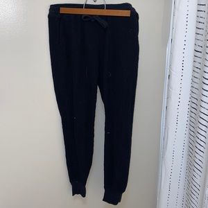 Waffle Black Joggers